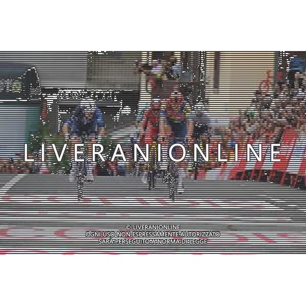 25-08-2025 Vuelta A Espana; Tappa 03 San Maurizio Canavese - Ceres; 2025, Groupama - Fdj; 2025, Lidl - Trek; Gaudu, David; Pedersen, Mads; Ceres; ©SIROTTI - AGENZIA ALDO LIVERANI SAS