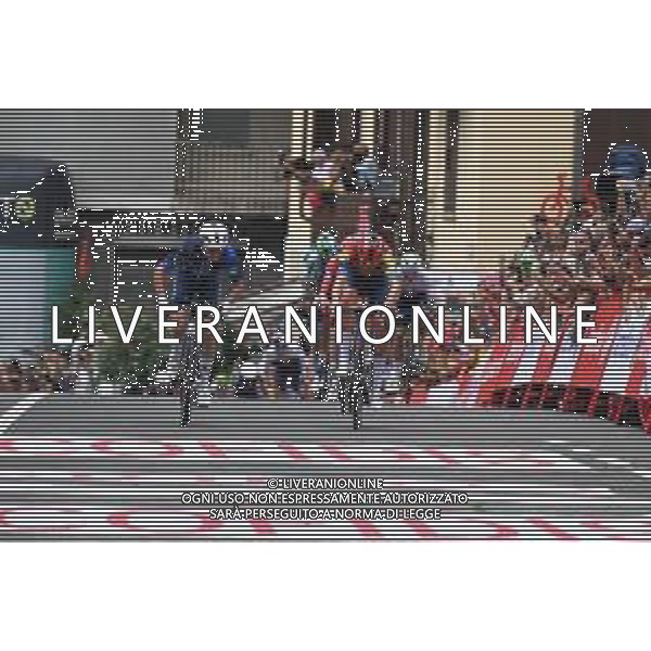 25-08-2025 Vuelta A Espana; Tappa 03 San Maurizio Canavese - Ceres; 2025, Groupama - Fdj; 2025, Lidl - Trek; Gaudu, David; Pedersen, Mads; Ceres; ©SIROTTI - AGENZIA ALDO LIVERANI SAS