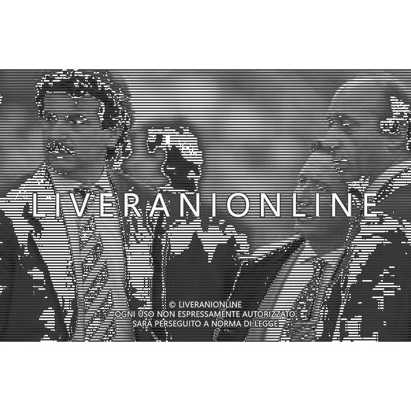 NEG-RETROSPETTIVA GIAN MAURO BORSANO PRESIDENTE DEL TORINO CALCIO NELLA FOTO GIAN MAURO BORSANO PRESIDENTE DEL TORINO CALCIO NELL\'ANNO 1991-1992 CON LUCIANO MOGGI ED EMILIANO MONDONICO AG ALDO LIVERANI SAS