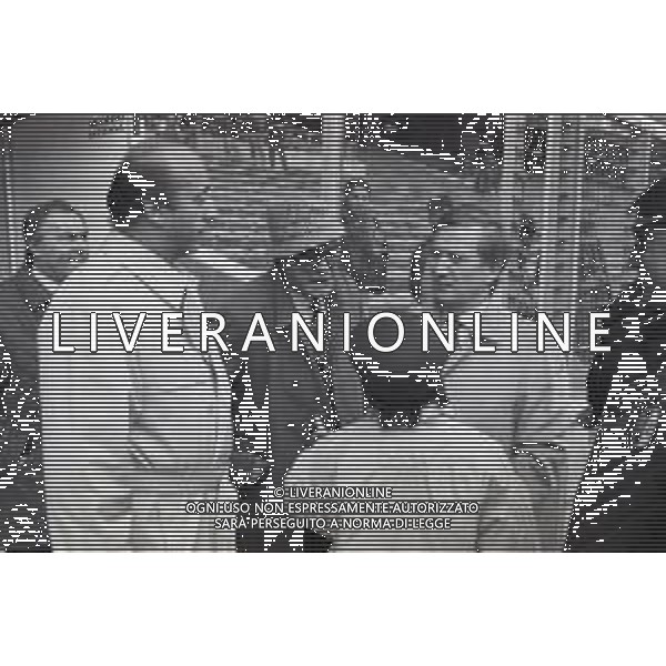 NEG-RETROSPETTIVA GIAN MAURO BORSANO PRESIDENTE DEL TORINO CALCIO NELLA FOTO GIAN MAURO BORSANO PRESIDENTE DEL TORINO CALCIO NELL\'ANNO 1991-1992 CON IL FIGLIO E LUCIANO MOGGI AG ALDO LIVERANI SAS