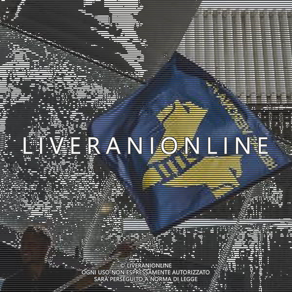 Hellas Veorna fans before Udinese Calcio FC vs Hellas Verona FC, 1° Serie A Enilive 2025-26 game at Bluenergy stadium in Udine (UD), Italy, on August 25, 2025. (Photo by Davide Casentini) AG ALDO LIVERANI SAS ALDO LIVERANI SAS