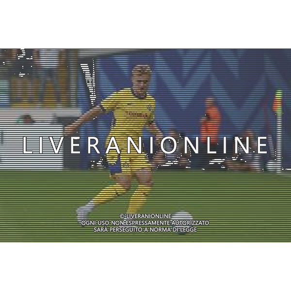 Martin Sonder Frese of Hellas Verona FC play the ball during Udinese Calcio FC vs Hellas Verona FC, 1° Serie A Enilive 2025-26 game at Bluenergy stadium in Udine (UD), Italy, on August 25, 2025. (Photo by Davide Casentini) AG ALDO LIVERANI SAS ALDO LIVERANI SAS