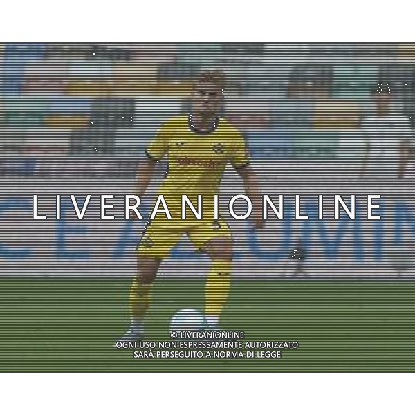 Martin Sonder Frese of Hellas Verona FC play the ball during Udinese Calcio FC vs Hellas Verona FC, 1° Serie A Enilive 2025-26 game at Bluenergy stadium in Udine (UD), Italy, on August 25, 2025. (Photo by Davide Casentini) AG ALDO LIVERANI SAS