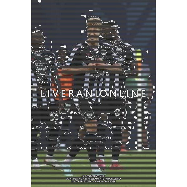 Thomas Thiesson Kristensen of Udinese FC celebrates after scoring goal during Udinese Calcio FC vs Hellas Verona FC, 1° Serie A Enilive 2025-26 game at Bluenergy stadium in Udine (UD), Italy, on August 25, 2025. (Photo by Davide Casentini) AG ALDO LIVERANI SAS