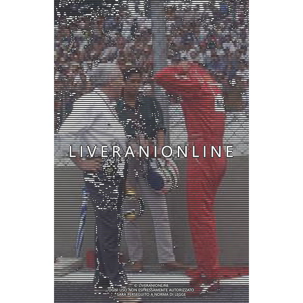 DIAP-RETROSPETTIVA IVAN CAPELLI PILOTA F1 NELLA FOTO IVAN CAPELLI E SANTE GHEDINI NELL\'ANNO 1992 AG CONTROLUCE-AG ALDO LIVERANI SAS