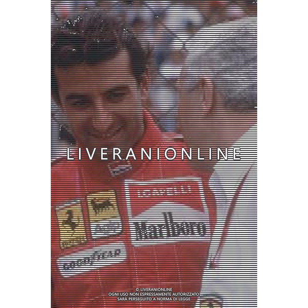 DIAP-RETROSPETTIVA IVAN CAPELLI PILOTA F1 NELLA FOTO IVAN CAPELLI E SANTE GHEDINI NELL\'ANNO 1992 AG CONTROLUCE-AG ALDO LIVERANI SAS