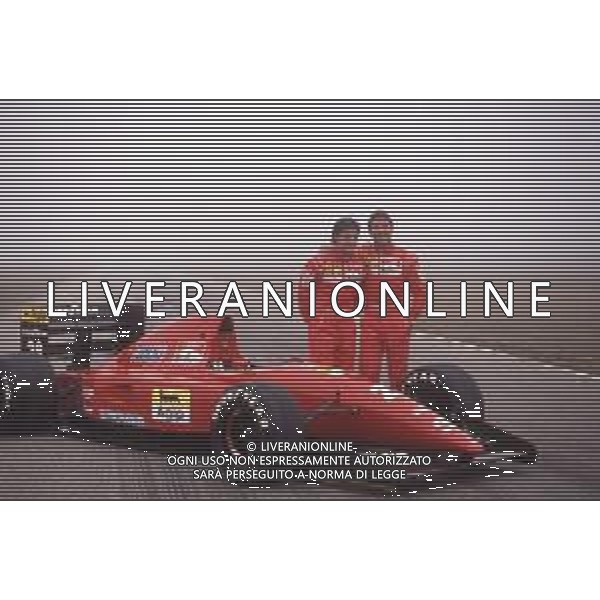 DIAP-RETROSPETTIVA IVAN CAPELLI PILOTA F1 NELLA FOTO IVAN CAPELLI CON JEAN ALESI NELL\'ANNO 1992 AG CONTROLUCE-AG ALDO LIVERANI SAS