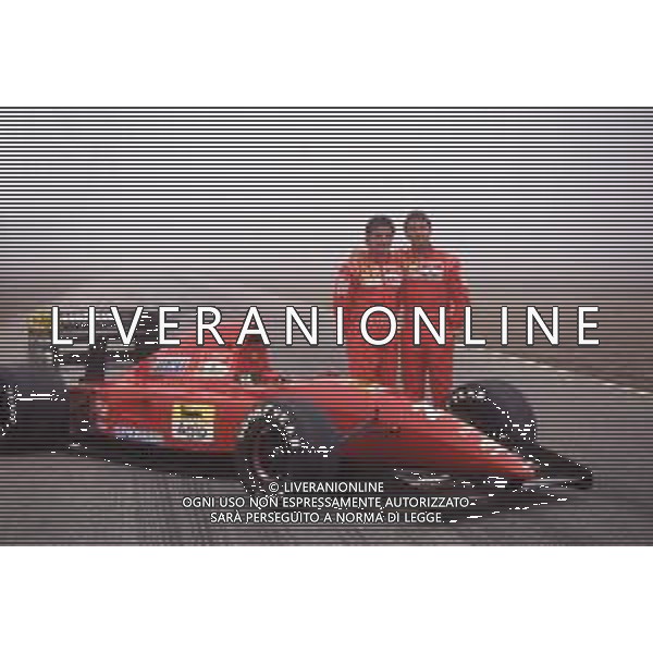 DIAP-RETROSPETTIVA IVAN CAPELLI PILOTA F1 NELLA FOTO IVAN CAPELLI CON JEAN ALESI NELL\'ANNO 1992 AG CONTROLUCE-AG ALDO LIVERANI SAS