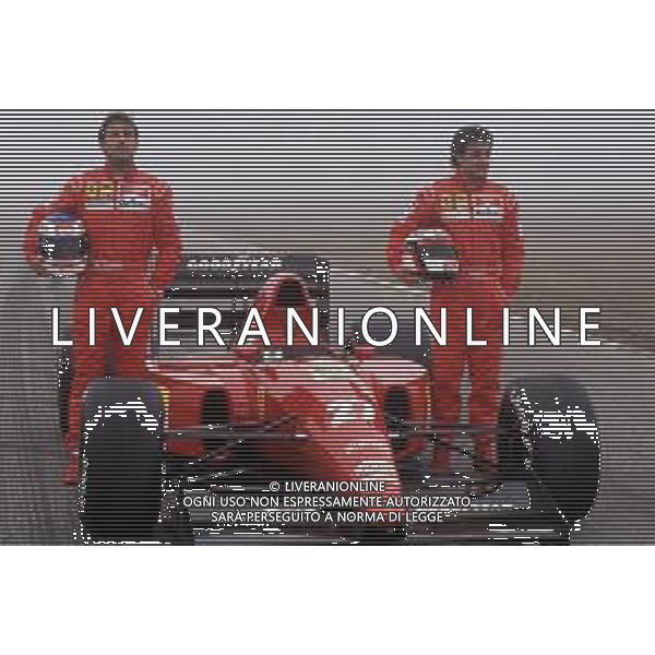 DIAP-RETROSPETTIVA IVAN CAPELLI PILOTA F1 NELLA FOTO IVAN CAPELLI CON JEAN ALESI NELL\'ANNO 1992 AG CONTROLUCE-AG ALDO LIVERANI SAS