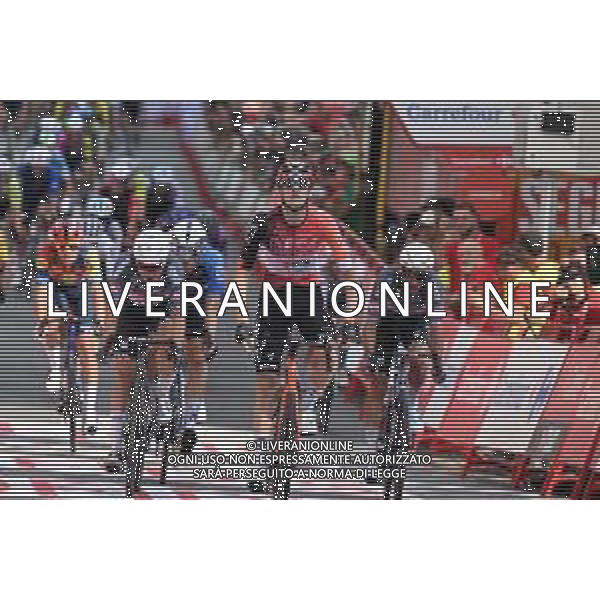 26-08-2025 Vuelta A Espana; Tappa 04 Susa - Voiron; 2025, Ineos Grenadiers; 2025, Alpecin - Deceuninck; Turner, Ben; Philipsen, Jasper; Planckaert, Edward; Voiron; foto stefano sirotti-ag aldo liverani sas