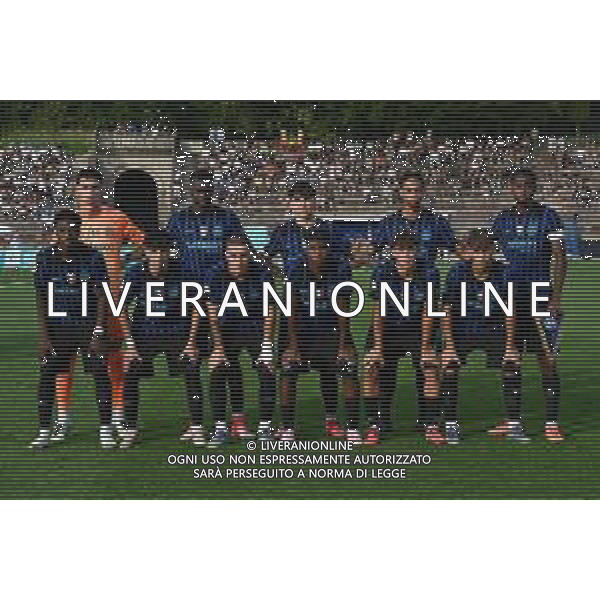 TVRG Inter vs Cagliari nella foto formazione Inter, in piedi da SX Alain Taho (Inter), Jamal Iddrissou (Inter), Matteo Venturini (Inter), Gabriele Garonetti (Inter) e Kouadio Yvan Ezekiel Maye (Inter); in basso da SX Lamine Ballo (Inter), Manuel Pinotti (Inter), Mattia Marello (Inter), Dilan Andres Zarate (Inter), Mattia Mosconi (Inter) e Filippo Cerpelletti (Inter) Milano 26-08-2025 Arena Civica Gianni Brera Inter vs Cagliari Finale SuperCoppa Primavera foto Roberto Garavaglia/Agenzia Aldo Liverani sas