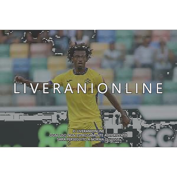 Antoine Joseph Bernède of Hellas Verona FC gestures during Udinese Calcio FC vs Hellas Verona FC, 1° Serie A Enilive 2025-26 game at Bluenergy stadium in Udine (UD), Italy, on August 25, 2025. (Photo by Davide Casentini) AG ALDO LIVERANI SAS