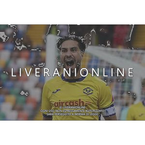 Daniel Fernando Mosquera Bonilla "D.Mosquera" of Hellas Verona FC celebrates after scoring during Udinese Calcio FC vs Hellas Verona FC, 1° Serie A Enilive 2025-26 game at Bluenergy stadium in Udine (UD), Italy, on August 25, 2025. (Photo by Davide Casentini) AG ALDO LIVERANI SAS