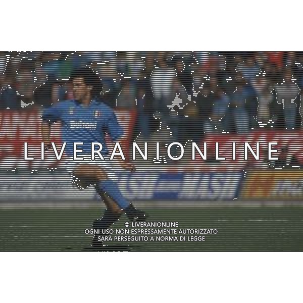 DIAP-RETROSPETTIVA ANTONIO CARECA CALCIATORE NELLA FOTO ANTONIO CARECA CON LA MAGLIA DEL NAPOLI CALCO AG ALDO LIVERANI SAS