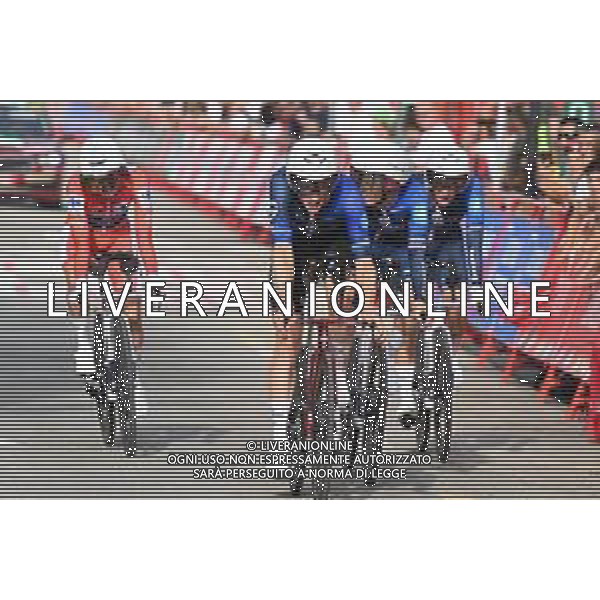 27-08-2025 Vuelta A Espana; Tappa 05 Figueres - Figueres; 2025, Groupama - Fdj; Kung, Stefan; Cavagna, Remi; Gaudu, David; Figueres; ©SIROTTI - AGENZIA ALDO LIVERANI SAS