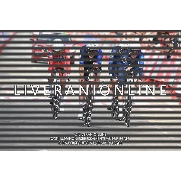 27-08-2025 Vuelta A Espana; Tappa 05 Figueres - Figueres; 2025, Groupama - Fdj; Kung, Stefan; Cavagna, Remi; Gaudu, David; Figueres; ©SIROTTI - AGENZIA ALDO LIVERANI SAS