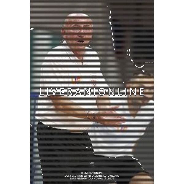 FAENZA 27 08 2025 AMICHEVOLE RAGGISOLARIS FAENZA-UP ANDREA COSTA BASKET IMOLA SERIE B1 73-72 NELLA FOTO ALLENATORE UP ANDREA COSTA BASKET LUCA DALMONTE ©SANNA - AGENZIA ALDO LIVERANI SAS