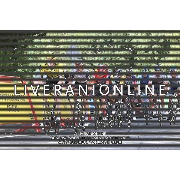 28-08-2025 Vuelta A Espana; Tappa 06 Olot - Pal; 2025, Visma - Lease A Bike; 2025, Uae Team Emirates - Xrg; 2025, Ineos Grenadiers; Jorgenson, Matteo; Vingegaard, Jonas; Almeida, Joao; Bernal Gomez, Arley; Pal; ©SIROTTI - AGENZIA ALDO LIVERANI SAS