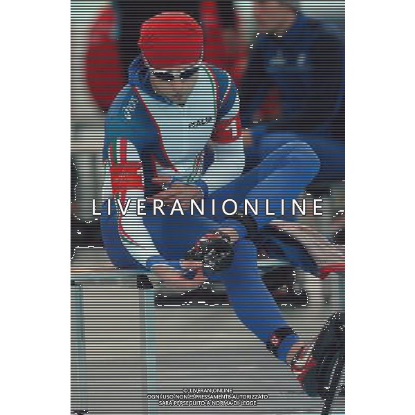 TORINO 16/02/2006 XX OLIMPIADI INVERNALI INSEGUIMENTO A SQUADRE SPEED SKATING NELLA FOTO ANESI MATTEO PH GIGI ARCAINI/AG.ALDO LIVERANI