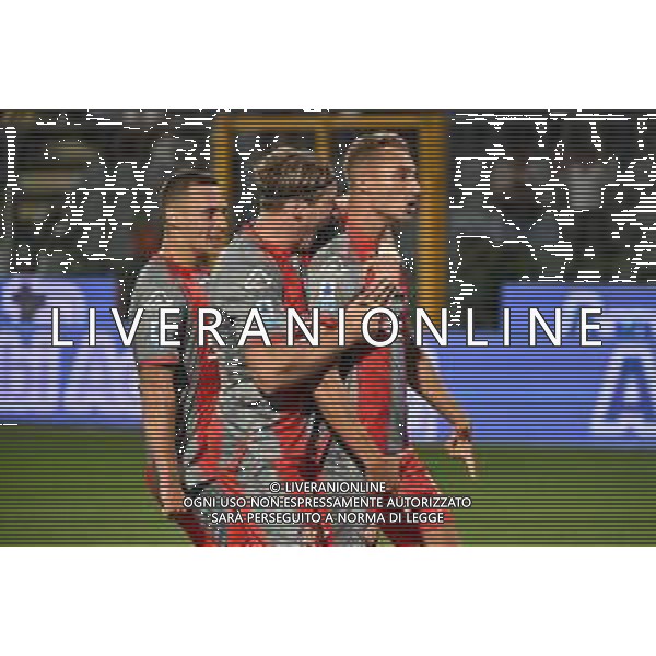 TVRG Cremonese vs Sassuolo nella foto Manuel De Luca (Cremonese) esultanza dopo il gol del 3 a 2 Cremona 29-08-2025 Stadio Giovanni Zini Cremonese vs Sassuolo Campionato Serie A Enilive - 2a giornata foto Roberto Garavaglia/Agenzia Aldo Liverani sas