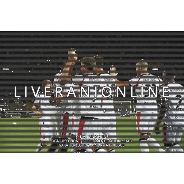 TVPG US Lecce vs AC Milan nella foto esultanza Milan ma goal annullato, Stadio “E. Giardiniero” Via del Mare - Seconda Giornata Serie A EniLive 2025/26 ©TVPG Pasquale Golia - AGENZIA ALDO LIVERANI SAS