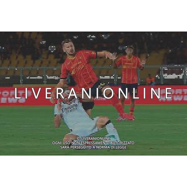 TVEM September 29, 2025 Lecce, Italy - US Lecce vs AC Milan - Italian soccer serie A 2024/25 - Via Del Mare Stadium. In the pic:Ylber Ramadani of US Lecce in action against Santiago Gimenez of AC Milan ©TVEM Emmanuele Mastrodonato - AGENZIA ALDO LIVERANI SAS