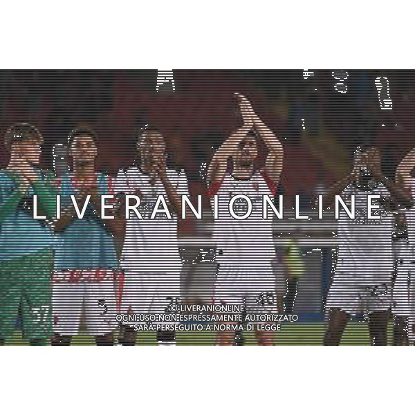 TVPG US Lecce vs AC Milan nella foto esultanza Ac Milan dopo la vittoria, Lecce (ITA) 29-08-2025 Stadio “E. Giardiniero” Via del Mare - Seconda Giornata Serie A EniLive 2025/26 ©TVPG Pasquale Golia - AGENZIA ALDO LIVERANI SAS