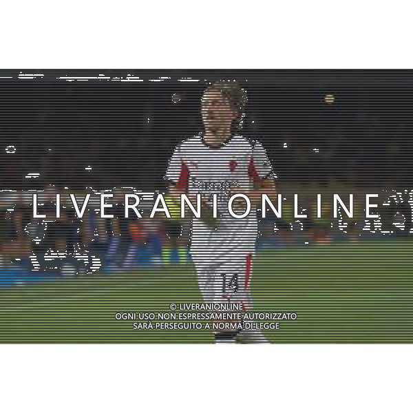 TVEM September 29, 2025 Lecce, Italy - US Lecce vs AC Milan - Italian soccer serie A 2024/25 - Via Del Mare Stadium. In the pic: Luka Modric of AC Milan ©TVEM Emmanuele Mastrodonato - AGENZIA ALDO LIVERANI SAS