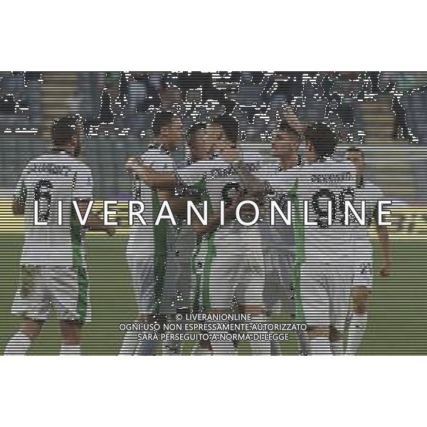 Domenico Berardi of US Sassuolo celebrates after scoring goal on penalty during US Cremonese vs US Sassuolo, 2° Serie A Enilive 2025-26 game at Renato Zini stadium in Cremona (CR), Italy, on August 28, 2025. (Photo by Davide Casentini) AG ALDO LIVERANI SAS
