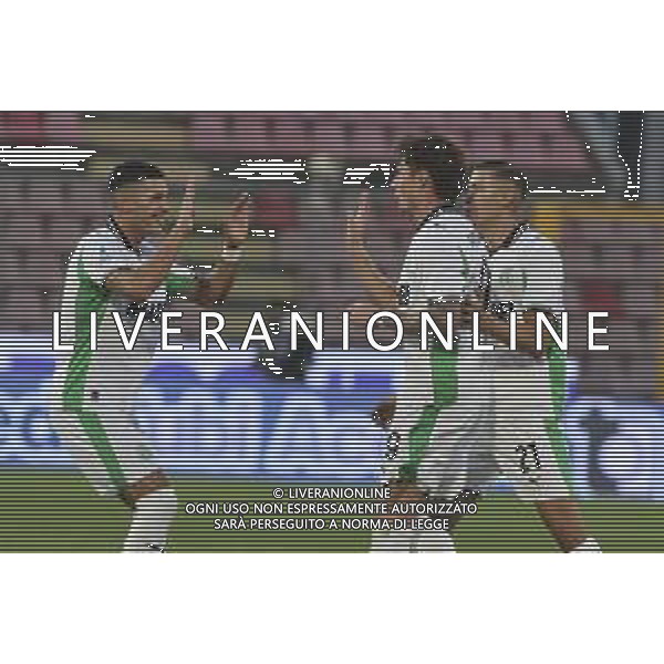Andrea Pinamonti of US Sassuolo celebrates after scoring goal during US Cremonese vs US Sassuolo, 2° Serie A Enilive 2025-26 game at Renato Zini stadium in Cremona (CR), Italy, on August 28, 2025. (Photo by Davide Casentini) AG ALDO LIVERANI SAS