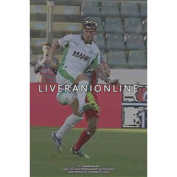 Andrea Pinamonti of US Sassuolo play the ball during US Cremonese vs US Sassuolo, 2° Serie A Enilive 2025-26 game at Renato Zini stadium in Cremona (CR), Italy, on August 28, 2025. (Photo by Davide Casentini) AG ALDO LIVERANI SAS