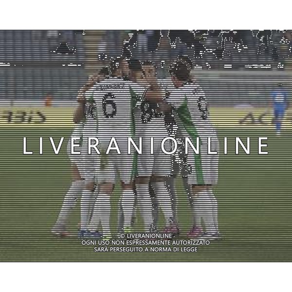 Domenico Berardi of US Sassuolo celebrates after scoring goal on penalty during US Cremonese vs US Sassuolo, 2° Serie A Enilive 2025-26 game at Renato Zini stadium in Cremona (CR), Italy, on August 28, 2025. (Photo by Davide Casentini) AG ALDO LIVERANI SAS