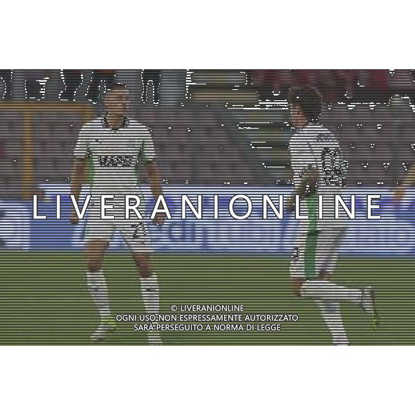 Andrea Pinamonti of US Sassuolo celebrates after scoring goal during US Cremonese vs US Sassuolo, 2° Serie A Enilive 2025-26 game at Renato Zini stadium in Cremona (CR), Italy, on August 28, 2025. (Photo by Davide Casentini) AG ALDO LIVERANI SAS