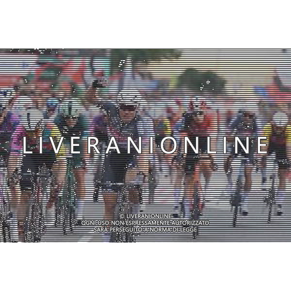 30-08-2025 Vuelta A Espana; Tappa 08 Monzon Templario - Zaragoza; 2025, Alpecin - Deceuninck; 2025, Lotto; Philipsen, Jasper; Viviani, Elia; Zaragoza; FOTO STEFANO SIROOTTI-AG ALDO LIVERANI SAS