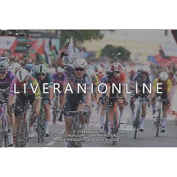 30-08-2025 Vuelta A Espana; Tappa 08 Monzon Templario - Zaragoza; 2025, Alpecin - Deceuninck; 2025, Lotto; Philipsen, Jasper; Viviani, Elia; Zaragoza; FOTO STEFANO SIROOTTI-AG ALDO LIVERANI SAS