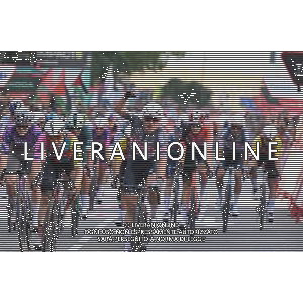30-08-2025 Vuelta A Espana; Tappa 08 Monzon Templario - Zaragoza; 2025, Alpecin - Deceuninck; 2025, Lotto; Philipsen, Jasper; Viviani, Elia; Zaragoza; FOTO STEFANO SIROOTTI-AG ALDO LIVERANI SAS