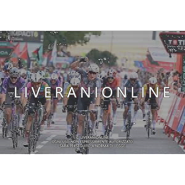 30-08-2025 Vuelta A Espana; Tappa 08 Monzon Templario - Zaragoza; 2025, Alpecin - Deceuninck; 2025, Lotto; Philipsen, Jasper; Viviani, Elia; Zaragoza; FOTO STEFANO SIROOTTI-AG ALDO LIVERANI SAS