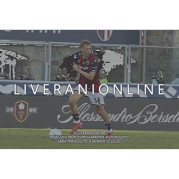 Torbjorn Lysaker Heggem of Bologna FC play the ball during Bologna FC vs Como FC, 2° Serie A Enilive 2025-26 game at Renato Dall\'Ara stadium in Bologna (BO), Italy, on August 30, 2025. (Photo by Davide Casentini) AG ALDO LIVERANI SAS