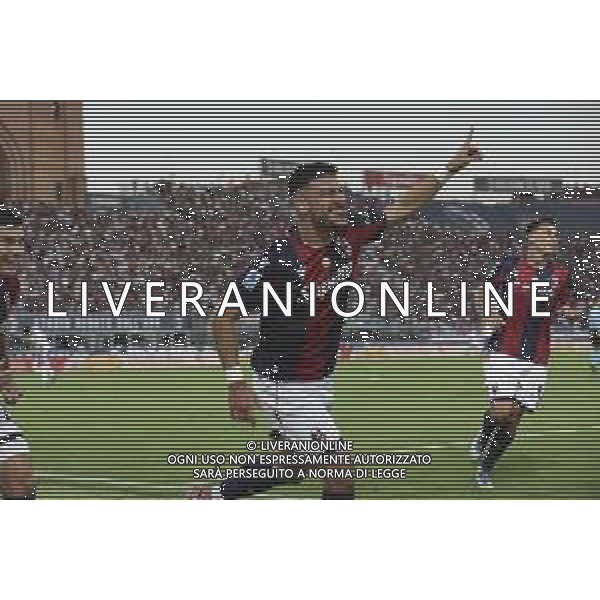 Riccardo Orsolini of Bologna FC. celebrates after scoring during Bologna FC vs Como FC, 2° Serie A Enilive 2025-26 game at Renato Dall\'Ara stadium in Bologna (BO), Italy, on August 30, 2025. (Photo by Davide Casentini) ag aldo liverani sas