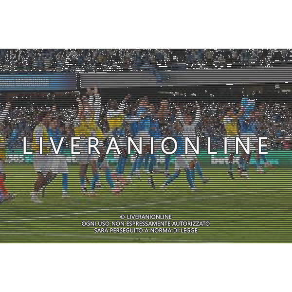 TVPM Napoli, Cagliari Nella foto: esultanza fine gara napoli Foto Mosca, Ag.Liverani- AGENZIA ALDO LIVERANI SAS -NAPOLI - CAGLIARI - CAMPIONATO CALCIO SERIE A 30.08.2025