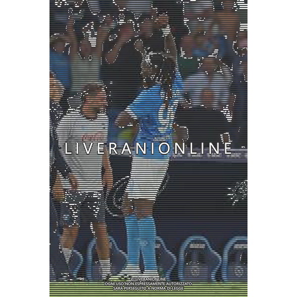 TVPM Napoli, Cagliari Nella foto: esultanza Frank Anguissa Foto Mosca, Ag.Liverani- AGENZIA ALDO LIVERANI SAS -NAPOLI - CAGLIARI - CAMPIONATO CALCIO SERIE A 30.08.2025
