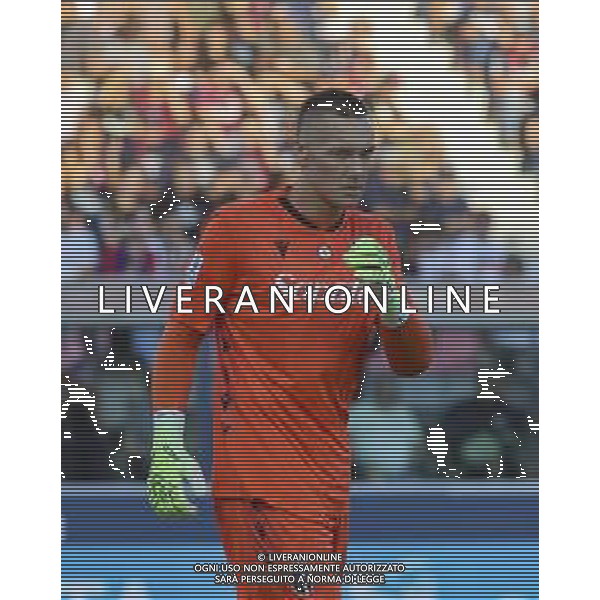 Lukasz Skorupski of Bologna FC during Bologna FC vs Como FC, 2° Serie A Enilive 2025-26 game at Renato Dall\'Ara stadium in Bologna (BO), Italy, on August 30, 2025. (Photo by Davide Casentini)- AGENZIA ALDO LIVERANI SAS