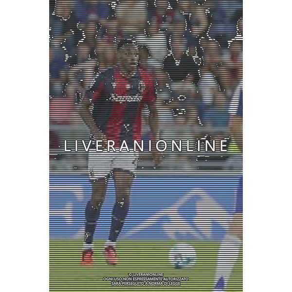 Jhon Janer Lucumi Bonilla "Lucumi" of Bologna FC play the ball during Bologna FC vs Como FC, 2° Serie A Enilive 2025-26 game at Renato Dall\'Ara stadium in Bologna (BO), Italy, on August 30, 2025. (Photo by Davide Casentini)- AGENZIA ALDO LIVERANI SAS
