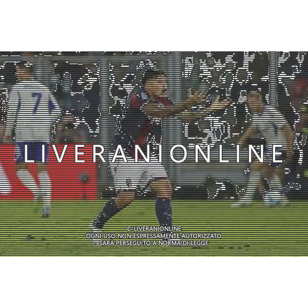 Santiago Thomas Castro of Bologna FC gestures during Bologna FC vs Como FC, 2° Serie A Enilive 2025-26 game at Renato Dall\'Ara stadium in Bologna (BO), Italy, on August 30, 2025. (Photo by Davide Casentini)- AGENZIA ALDO LIVERANI SAS