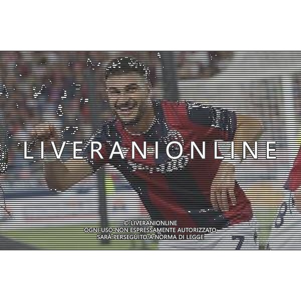 Riccardo Orsolini of Bologna FC. celebrates after scoring during Bologna FC vs Como FC, 2° Serie A Enilive 2025-26 game at Renato Dall\'Ara stadium in Bologna (BO), Italy, on August 30, 2025. (Photo by Davide Casentini)- AGENZIA ALDO LIVERANI SAS