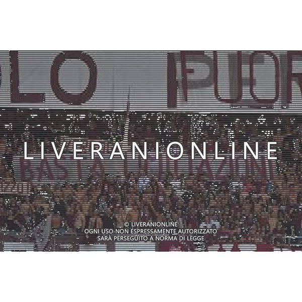 Torino 31.08.25 Stadio Grande Torino @Manuela Viganti/Ag. Aldo Liverani sas Torino vs Fiorentina Campionato Calcio Serie A Enilive 2025/2026 2a giornata Nella foto: striscione di contestazione in curva maratona