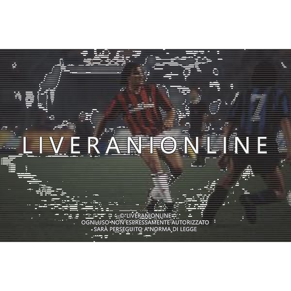 DIAP-RETROSPETTIVA CHRISTIAN LANTIGNOTTI CALCIATORE NELLA FOTO CHRISTIAN LANTIGNOTTI CON LA MAGLIA DEL MILAN NELL\'ANNO 1988-1989 AG ALDO LIVERANI SAS