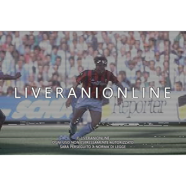 DIAP-RETROSPETTIVA CHRISTIAN LANTIGNOTTI CALCIATORE NELLA FOTO CHRISTIAN LANTIGNOTTI CON LA MAGLIA DEL MILAN NELL\'ANNO 1988-1989 AG ALDO LIVERANI SAS