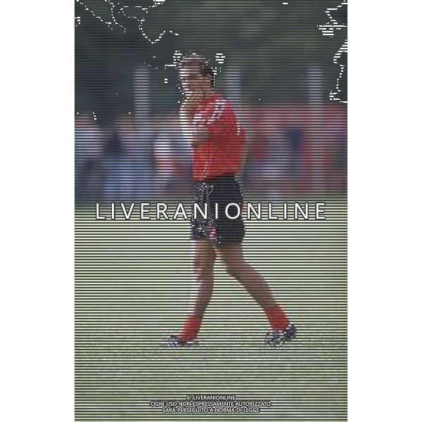 DIAP-RETROSPETTIVA CHRISTIAN LANTIGNOTTI CALCIATORE NELLA FOTO CHRISTIAN LANTIGNOTTI CON LA MAGLIA DEL MILAN NELL\'ANNO 1988-1989 AG ALDO LIVERANI SAS