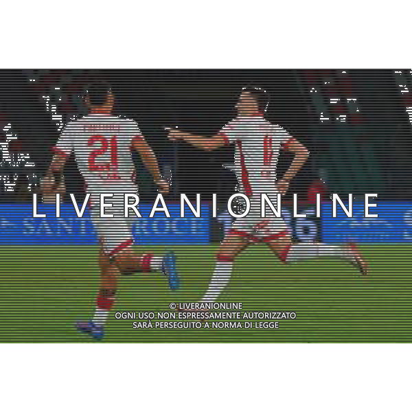 TVEM 31-08-2025 Bari, Italy - bari-monza - San Nicola Stadium- San Nicola Stadium. In the pic: Gabriele Moncini of SSC Bari celebrates after scoring a goal foto emmanuele mastrodonato-ag aldo liverani sas